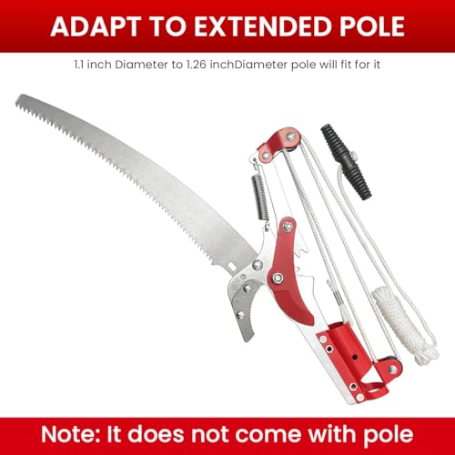 Serplex® Tree Pruner 2 in 1 Pole Saw Head Gardening Bypass for High Branches SK5 Alloy Steel Hand Shears Labor-Saving Spring Loaded 3 PCS Serplex® Tree Pruner 2 in 1 Pole Saw Head Gardening Bypass for High Branches SK5 Alloy Steel Hand Shears Labor-Saving Spring Loaded 3 PCS